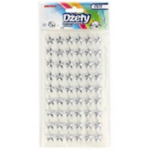 Dżety samoprzylepne Brewis Gwiazdki 54szt, Srebrne